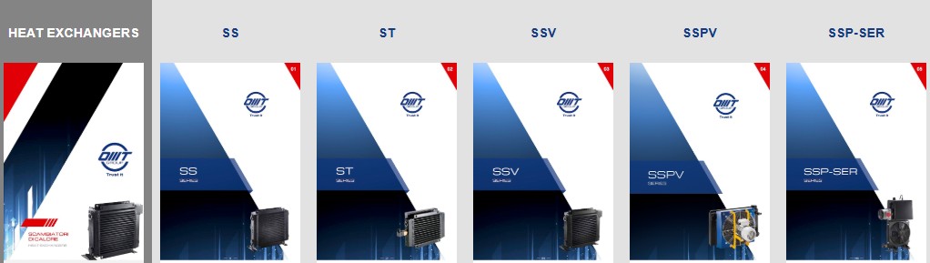 Sulu, havalı ve mobil tip hidrolik yağ soğutucuları