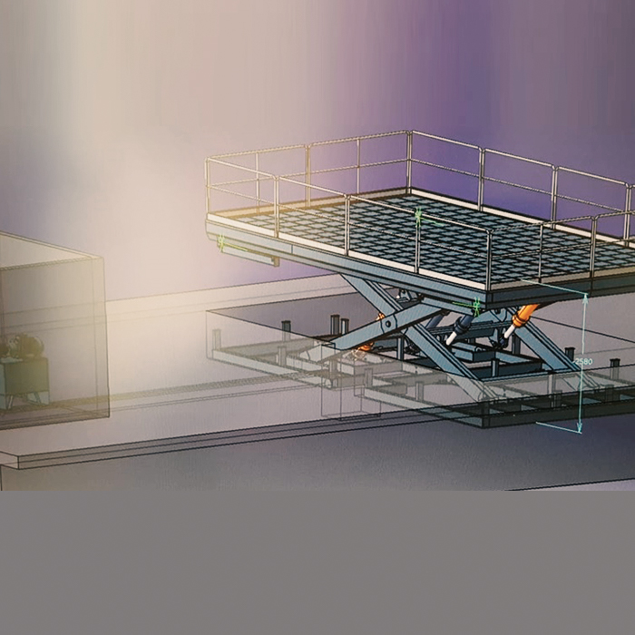 Oransal Hız Kontrollü 5 Ton Kaldırma Kapasiteli Makaslı Lift Test Platformu Hidrolik Sistem Tasarımı