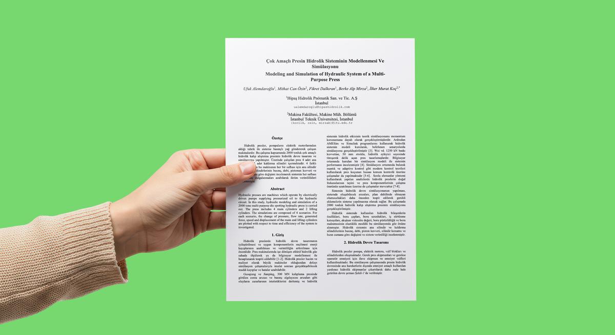 Çok Amaçlı Presin Hidrolik Sisteminin Modellenmesi ve Simülasyonu