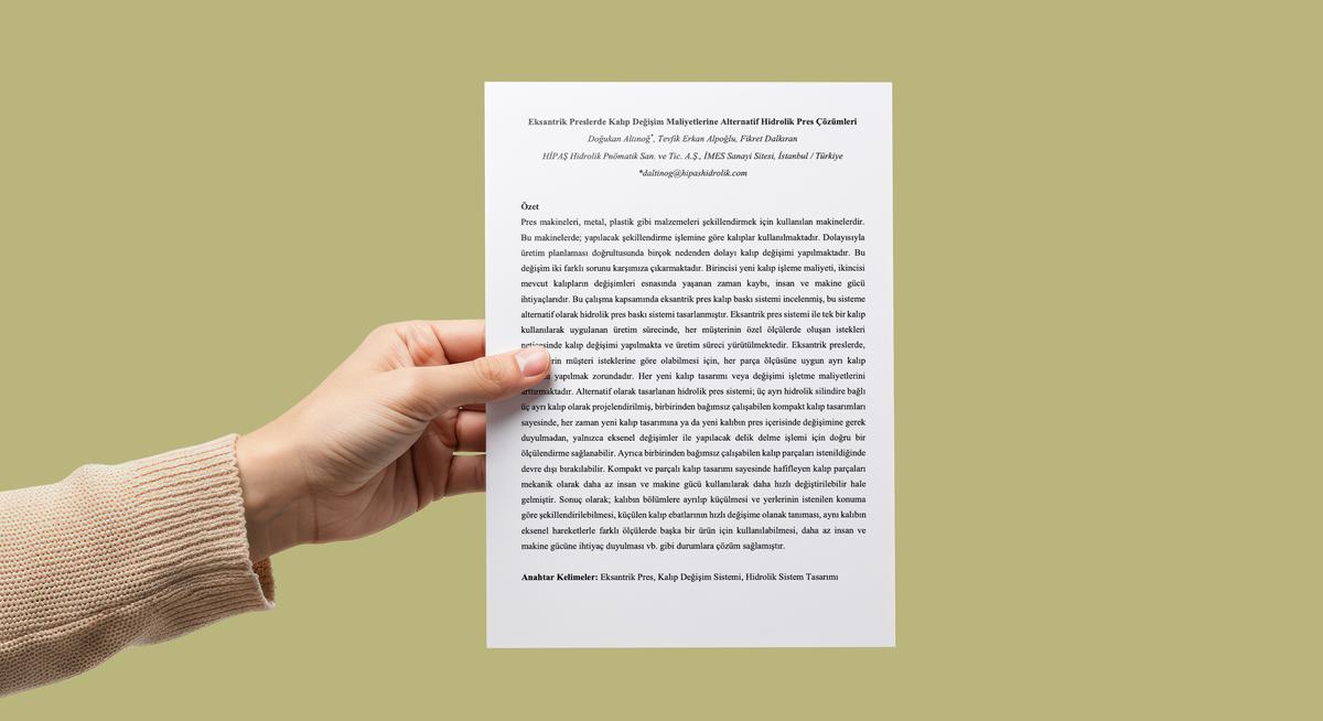 Eksantrik Preslerde Kalıp Değişim Maliyetlerine Alternatif Hidrolik Pres Çözümleri