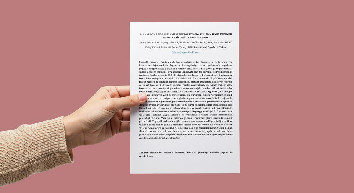 Hava Araçlarında Kullanılan Hidrolik Yağda Bulunan Suyun Vakumlu Kurutma Sistemi ile Arındırılması