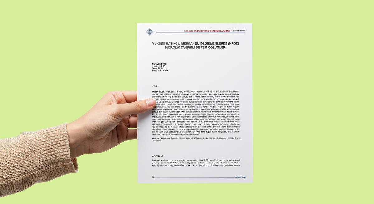 Yüksek Basınçlı Merdaneli Değirmenlerde (HPGR) Hidrolik Tahrikli Sistem Çözümleri